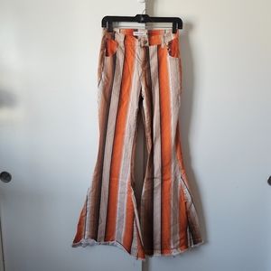 Women's Ranch Dress'n Multi Sunset Serape Stripe High Rise Flare Jean